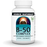 Source Naturals B-50 Complex, 50 mg -100 Vegan Tablets | Supports Energy Production*