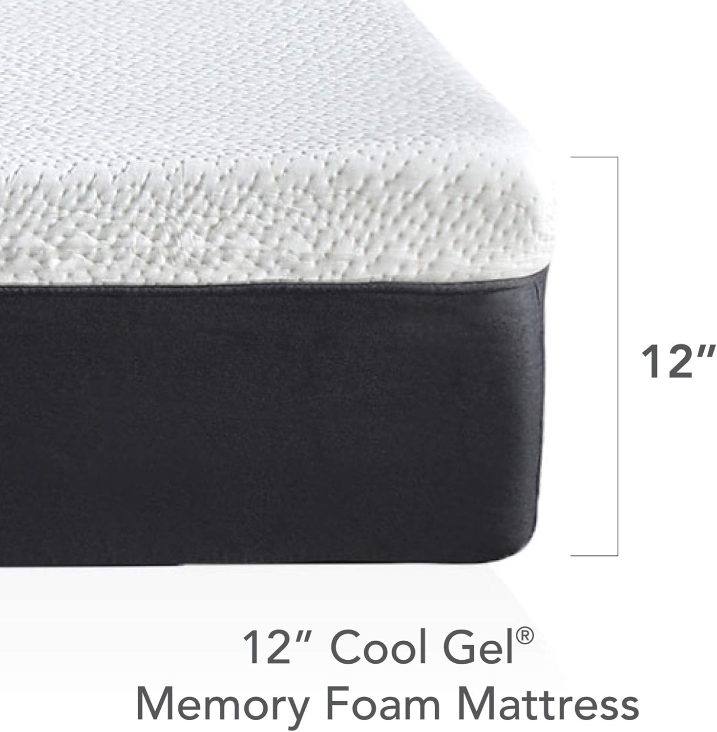Classic Brands Cool Gel and Ventilated Memory Foam 12-Inch Mattress CertiPUR-US Certified, Queen, White: Furniture & Decor