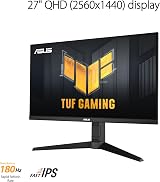 ASUS TUF Gaming VG27AQL3A 27-Inch QHD 180Hz Fast IPS 1ms G-Sync view 2
