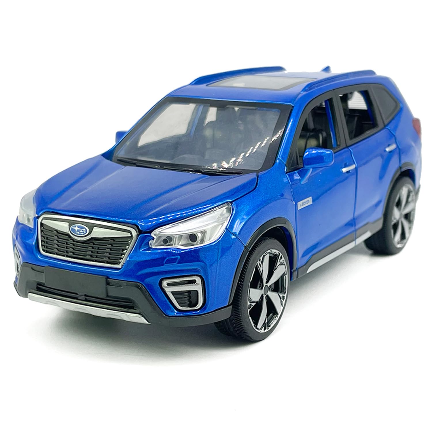 Photo 1 of 1:30 Scale 2021 Forester e-Boxer SUV Model Toy Car Metal Diecast Toy Vehicle, Doors Open, Light Sound, Pull Back, Toys for Boys Kids Gifts, Men Collection, Home Office Décor, Blue