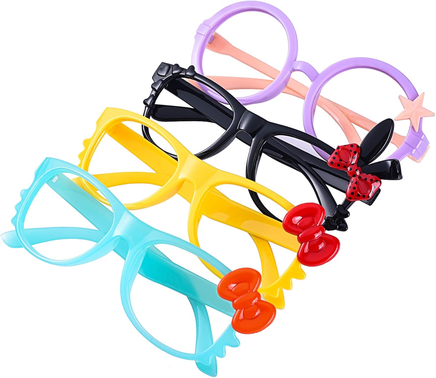 Children Stylish Cute Glasses Frame Without Lenses Pack of