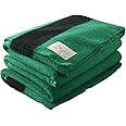 Woolrich 90 by 100-Inch Hudson Bay 6 Point Blanket, Green with Black Stripes