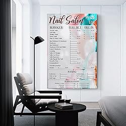 JBBGO Nail Price List Poster for Beauty Salon