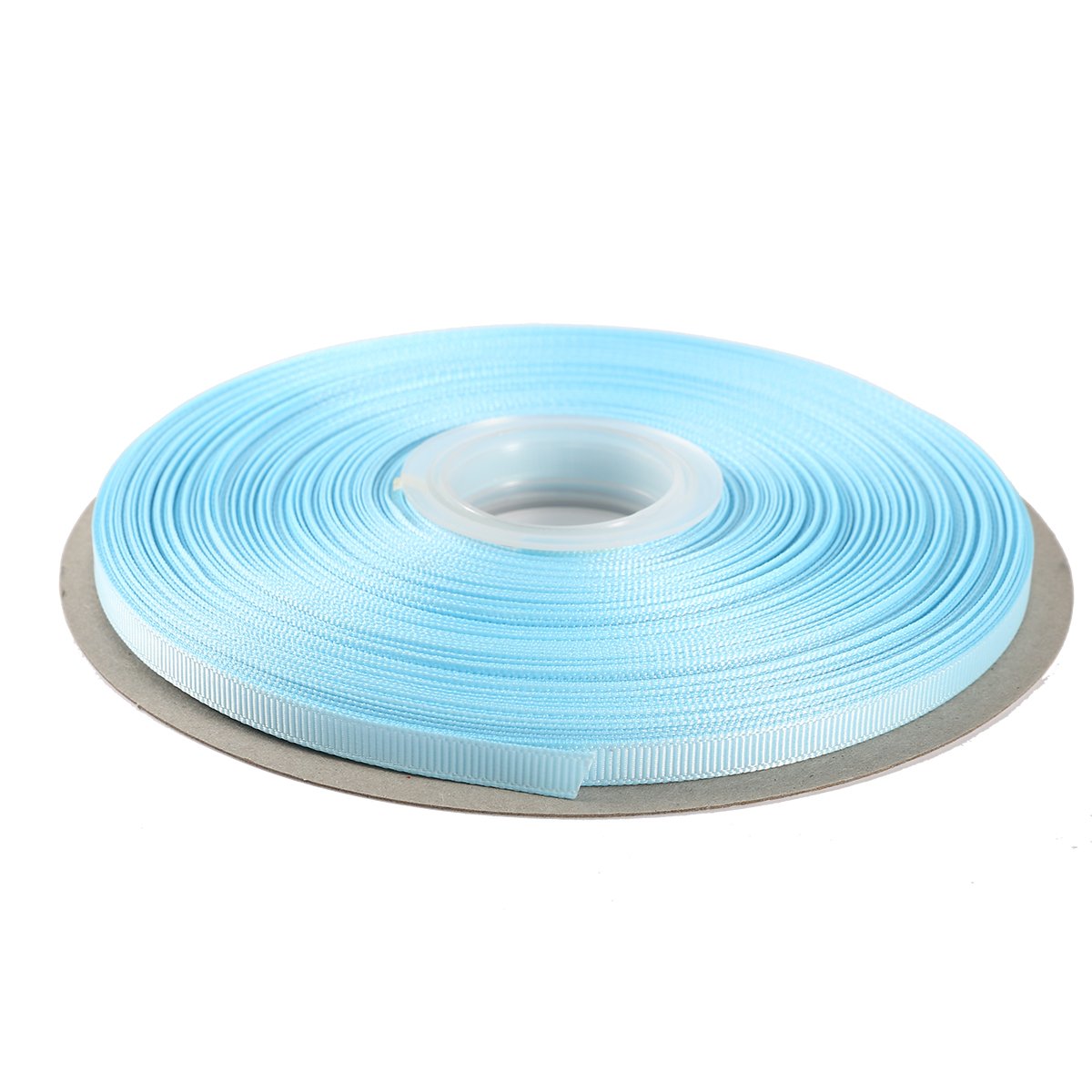ITIsparkle 6mm Grosgrain Ribbon 45 Meters-Roll Set for Gift Wrapping Scrap Books Party Favor Hair Braids Baby Shower Decoration Cake Decoration Floral Arrangement Craft Supplies, Light Blue Ribbon
