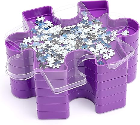 BTSKY Paquete de 6 bandejas apilables para clasificar rompecabezas con