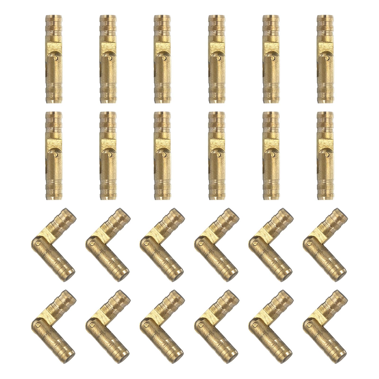 uxcell Invisible Brass Barrel Hinges, 40pcs 4x20mm Brass Concealed Hinges Folding Support Cylindrical Hidden Small Barrel Hinges for Jewelry Box