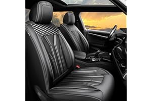 Conjie Fit Wrangler 4-Door Car Seat Covers for Jeep Wrangler 2010-2024 2025 -Premium Leather, Waterproof，Breathable，All-Weather Seat Cushion Protecto & Airbag Compatible, Full Set All Black