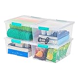 IRIS USA 12 Qt. Plastic Storage Bins Containers