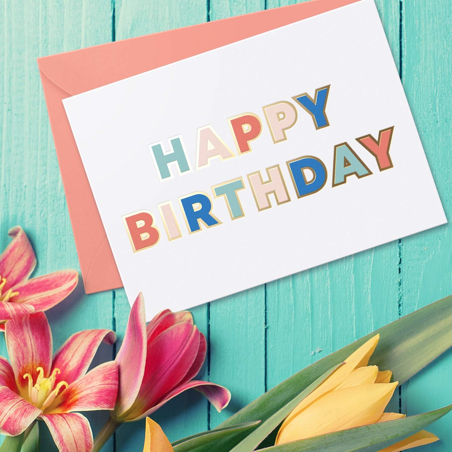 Set of 24 Gold Foil Bulk Birthday Cards Assortment, Bulk Happy Day pages with Envelopes Box Set - Image 5