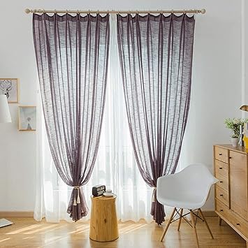 Amazon Com Cotton Linen Curtains Curtains Screens Finished
