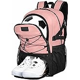 Goloni Soccer Backpack,Basketball Backpack with Ball Compartment & Shoe Compartment,Backpack for Basketball,Soccer