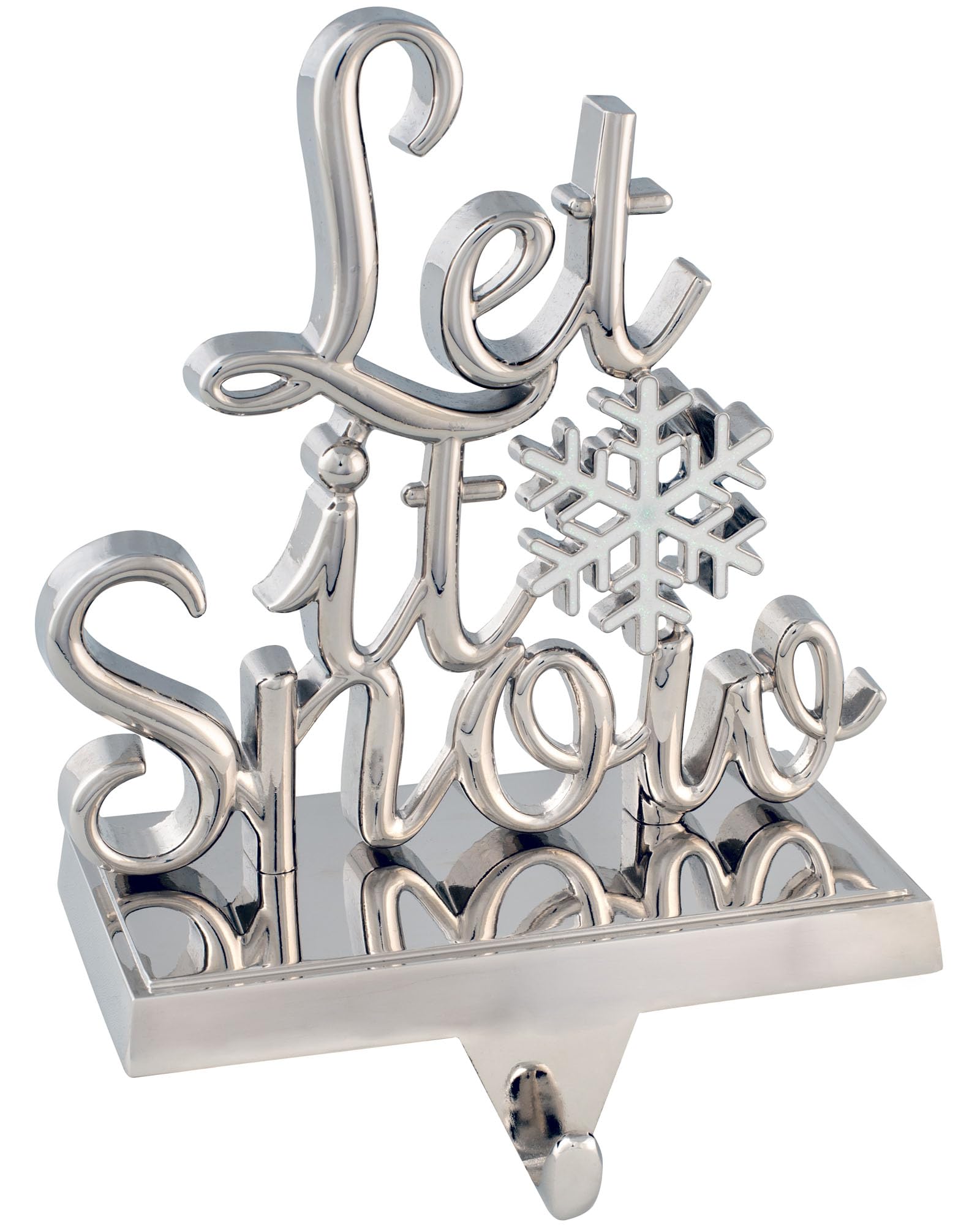 WeRChristmas Let it Snow Stocking Holder, Multi-Colour, 16cm