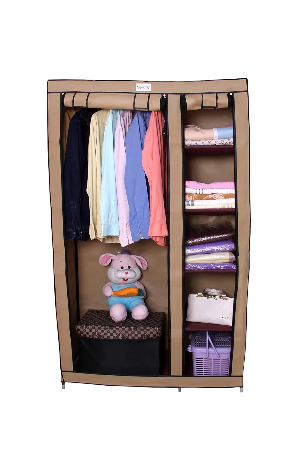 Novatic High Capacity Foldable Wardrobe Cloth Almirah