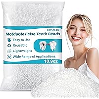 RAINFLOW 10.9oz Thermoplastic Teeth Repair Beads - Moldable False Teeth Beads,Tooth Repair kit for DIY Tooth Filling,Plastic