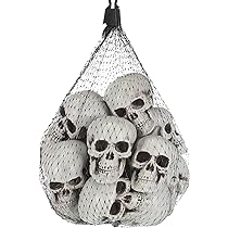 Lot De 50 Petites Têtes De Mort En Plastique Réalistes - Décoration Halloween, Bureau, Fête
