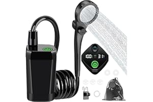 Fotgear Portable Shower for Camping, 6000mAh Rechargeable Camping Shower Pump with Showerhead, IPX7 Waterproof Electric Outdo