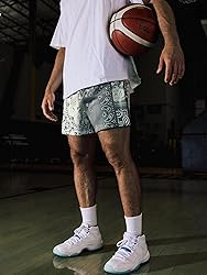 DIOTSR Mens Paisley Graphic Basketball Shorts