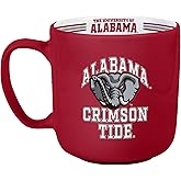 Logo Brands NCAA Alabama Crimson Tide 15oz Stripe Mug - Team Logo, Inside Print, Standard Handle, Microwave & Dishwasher Safe