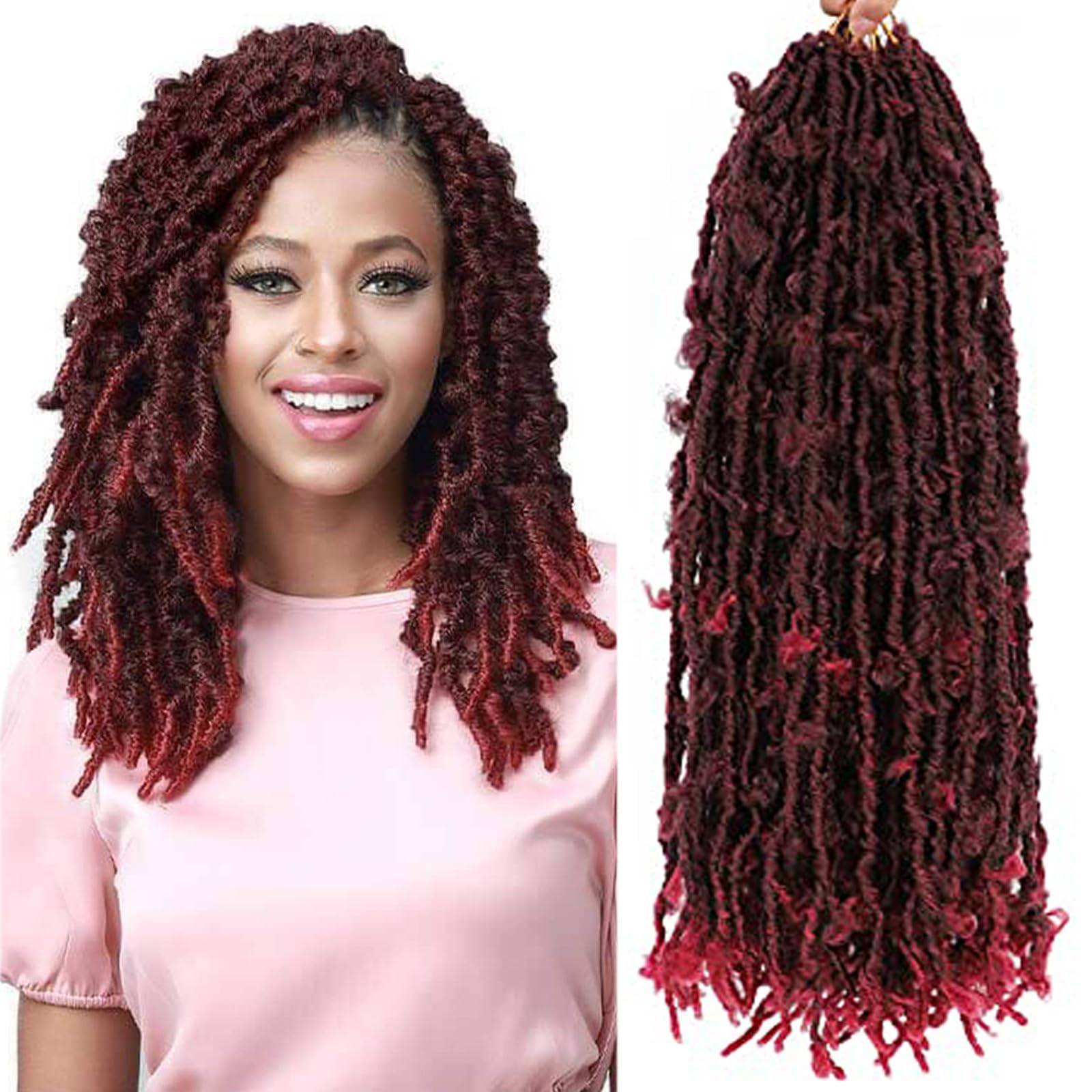 Butterfly Locs Crochet Hair 18 Inch Pre Looped Distressed Butterfly Locs Crochet Braids Soft Messy Butterfly Locs Crochet Hair Faux Locs Crochet Hair Extensions — image 1