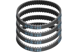 uxcell 4pcs HTD-3M Rubber Timing Belt 55 Teeth, 165mm Pitch Length x 6mm Width x 2.4mm Height, Closed Loop Pulley Timing Belt