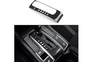 BRMYL Car Gear Shift Panel Cover Decals for Honda Civic 2016 2017 2018 2019 2020 2021 10th Gen Accessories ABS Carbon Fiber Stickers