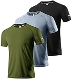 Boyzn Men's 3 Pack Athletic Tee Shirt Quick Dry