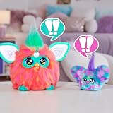 Furby Mer-May Mini Plush Toy, 45+ Sounds, Blue/Green, Keychain Clip view 8