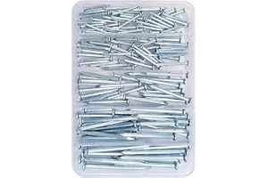 ELOOGAA 5 Sizes Wall Nails Assortment Kit,Up to 2-3/8inch Long Nails for Hanging Pictures, Galvanized Hardware Nails,Good Hardness Wall Nails,Drywall Nails
