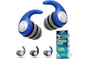 ANANJY Waterproof Swimming Ear Plugs for Adults - 3 Pairs of Reusable Soft Silicone Swim Earplugs,Perfect for Surfing, Diving,Pool,Showering and Other Water Sports - Keep Water Out and Ear Protection
