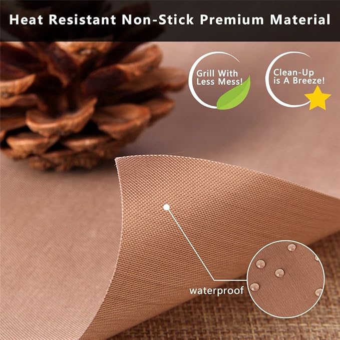 wiederverwendbar und leicht zu reinigen sotoboo Kupfer Grill Mats