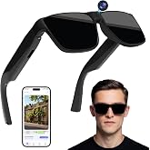 GSCAME 4K Bluetooth Smart Video Glasses with Camera Call Music Recording | Meta glasses with hands-free POV recording, ideal for cycling, hiking, vlogging, driving, baseball &amp; outdoor use