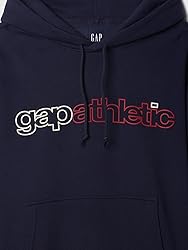 GAP mens Logo Fleece Hoodie Navy Uniform L