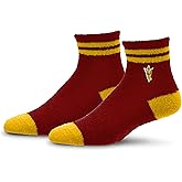 For Bare Feet NCAA ARIZONA STATE SUN DEVILS Cozy Two Stripe Quarter Sock Team Color OSFM