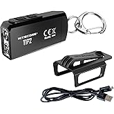 Nitecore TIP 2 (TIP2) Keychain Flashlight, 720 Lumen LED High Lumen USB Rechargeable for EDC Pocket with LumenTac Charging Cable