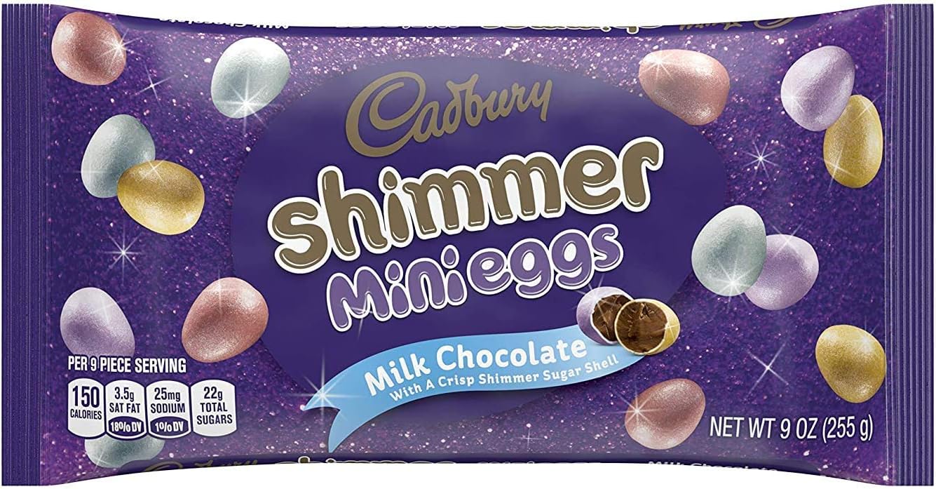 CADBURY Easter Shimmer Mini Eggs Candy, 9 Ounces Bag (Pack of 4)