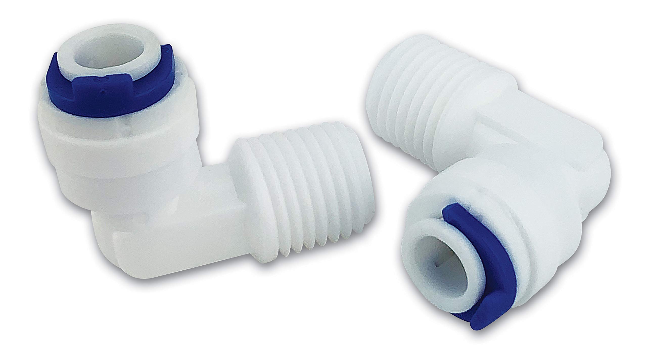 Finerfilters 1/4" Male x 1/4" Push Fit Plastic Elbow Fittings x 2