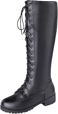 wide calf tall combat boots