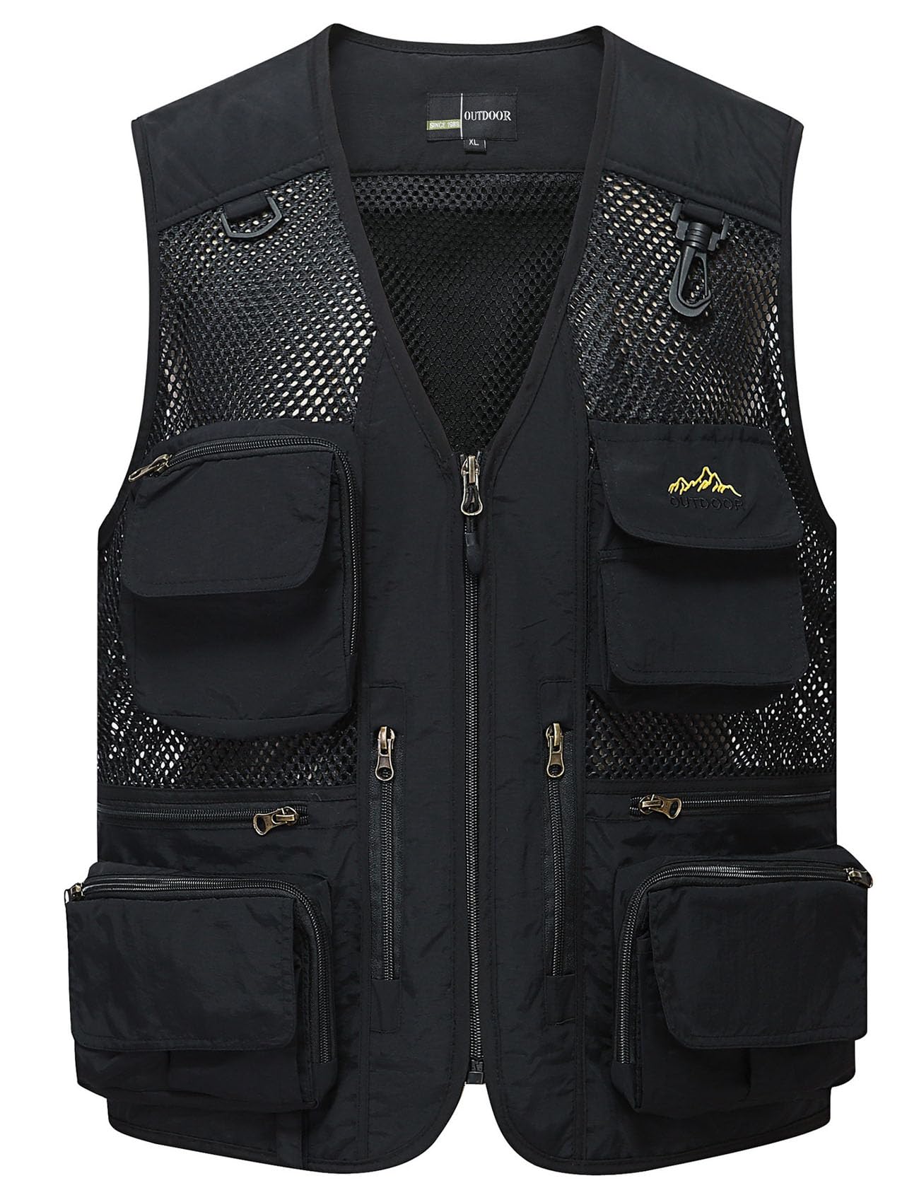 Flygo Men's Mesh Fishing Vest Multi-Pockets