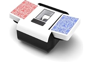 INNCNN Automatic Card Shuffler Machine for 1–2 Decks, USB-C Rechargeable, Heavy Duty, Low Noise, Portable – Works with UNO, Phase 10, Skip-Bo, Blackjack, Standard Playing Cards & More