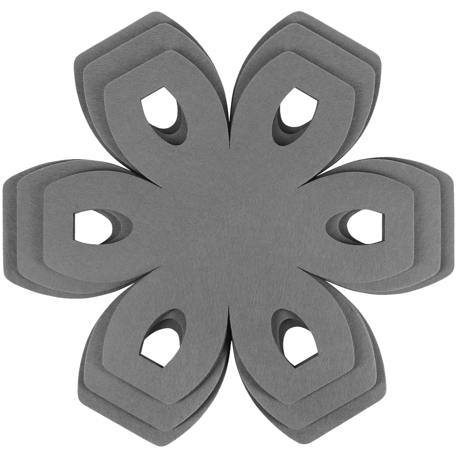 BYKITCHEN Pan Protectors, Larger Gray Pot Pan Separators for Stacking, 12 Pcs and 3 Different Sizes,Saucepan Protectors for Stacking Cookware in Kitchen Cupboard