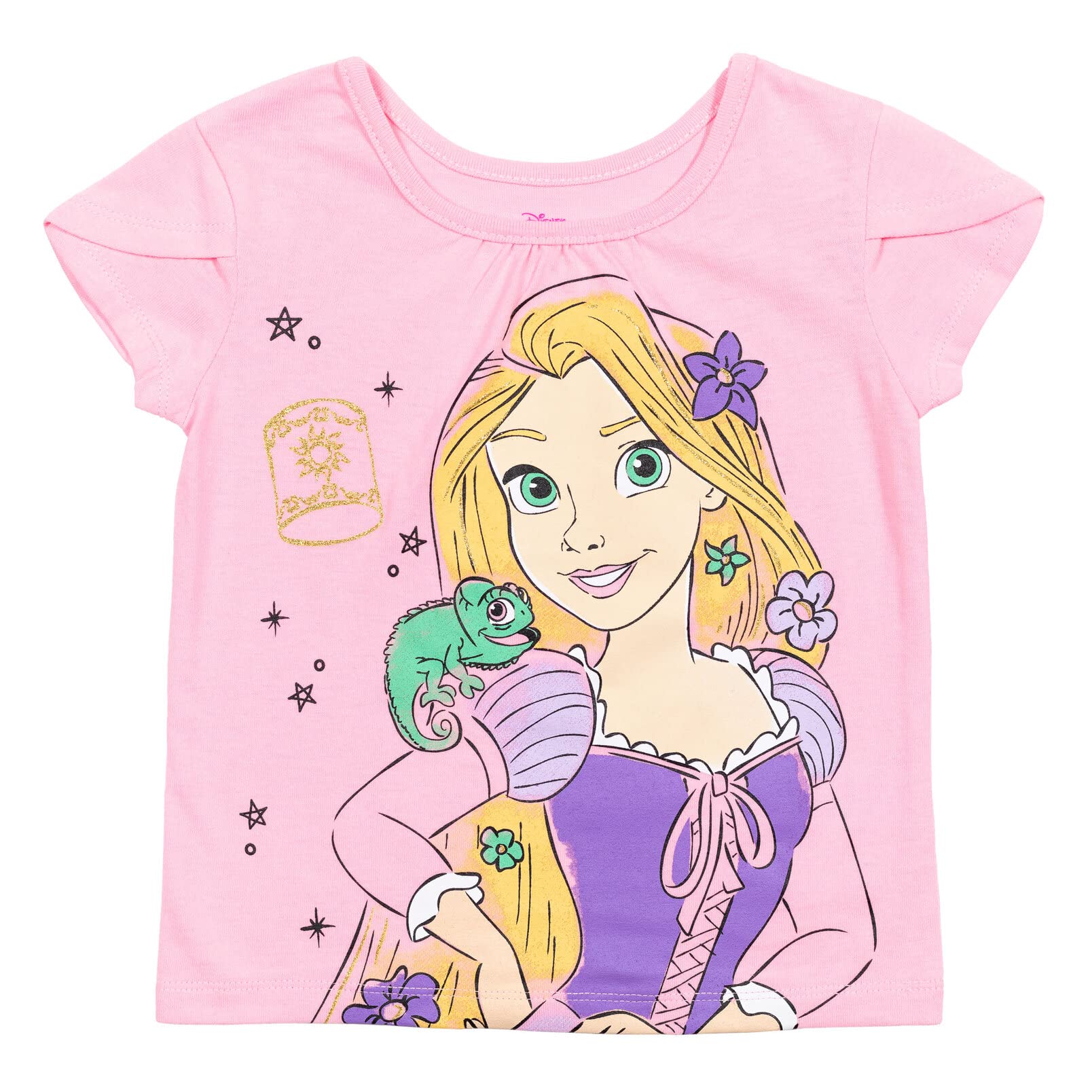 Disney Princess Moana Frozen Girls T-Shirt Tulle Mesh Skirt and Scrunchie 3 Piece Outfit Set Toddler to Big Kid