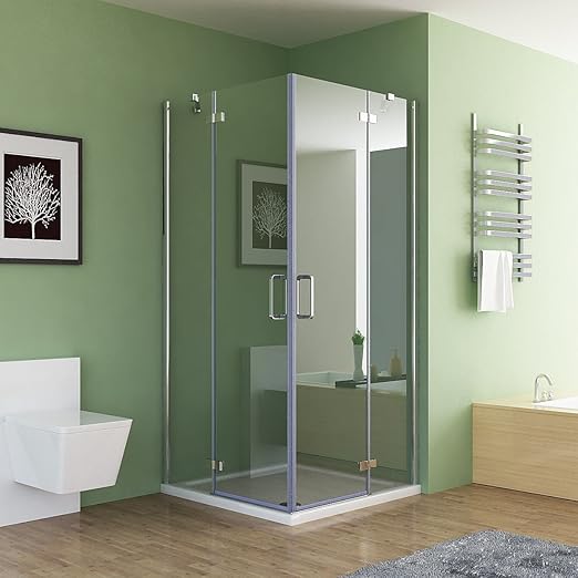 90 x 80 x 195 cm Duschkabine Eckeinstieg Dusche Falttür Duschwand Duschabtrennung NANO Glas