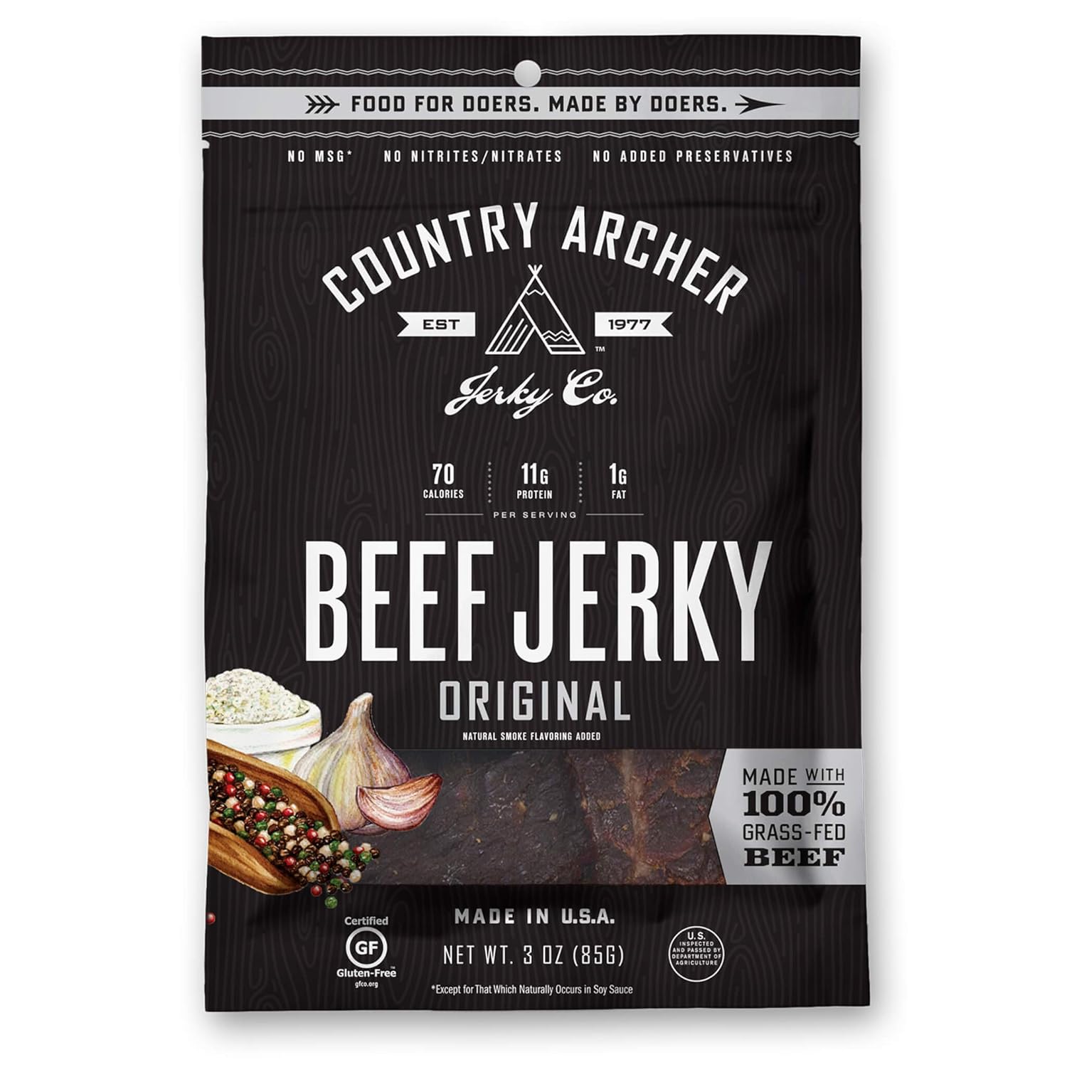Original Beef Jerky by Country Archer 100 GrassFed