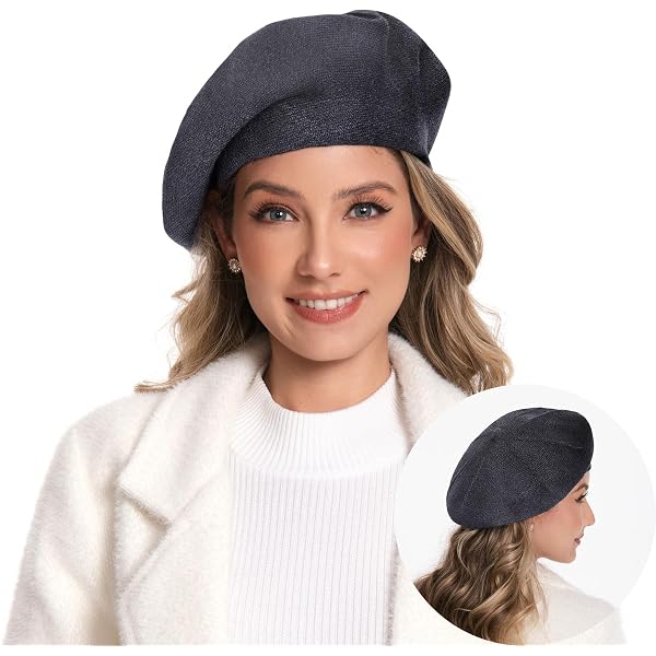 Women French Beret Hat Winter Warm Knit Knitted Beanie Wool  display picture 2