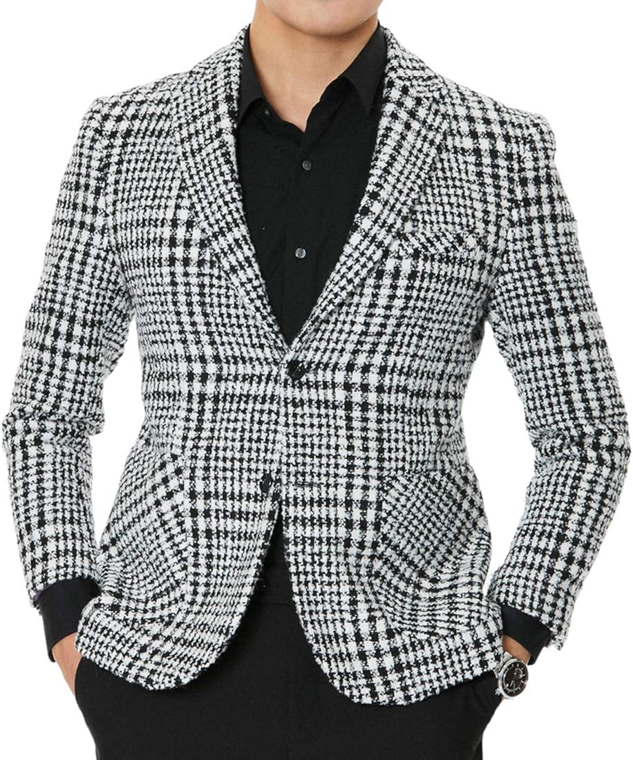 Wenergyテーラードジャケット ブレザー アウター 千鳥格子 大きいサイズ スーツ コート メンズ ビジネス アウターカジュアル 起毛厚手春秋冬入学式 コート ジャケット 通販 Amazon