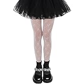 Girls Lace Fishnet Tights Toddler Sheer Patterned Stockings Hollow Dance Pantyhose for Kids Halloween Tights