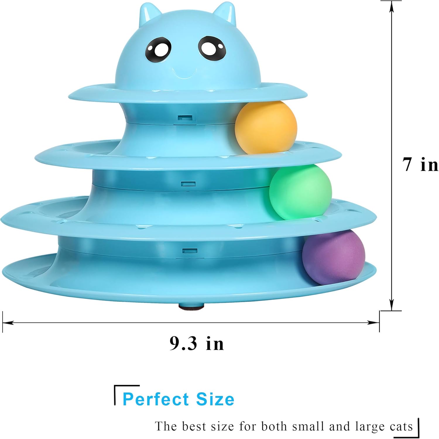 Cat Toy Roller Cat Toys 3 Level Towers Tracks Roller with Six Colorful Ball Interactive Kitten Fun Mental Physical Exercise Puzzle Toys : Kitchen & Dining