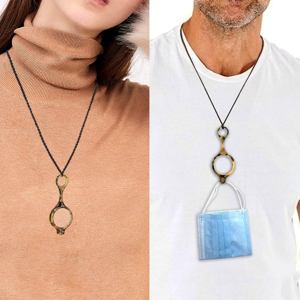 LUFF 2 Pcs Mini Portable Reading Glasses Necklace Reading Glasses Hanging Neck Type Anti-Lost Handheld Reader Glasses - Image 4