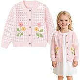 Simplee kids Baby Sweater Cardigan Jacquard Cable-Knit Spring Coat Long Sleeve Cardigan for Baby Girl