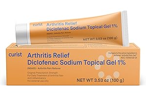 Curist Diclofenac Sodium Topical Gel 1 Percent 100g for Arthritis Pain - Joint Pain Relief for Hand Pain, Foot Pain, Knee Pain, Elbow Pain & Ankle Pain - 1% - 3.53oz